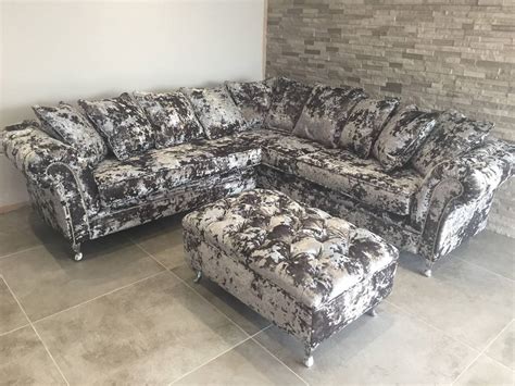 Crushed Velvet Corner Chesterfield Sofa | homify