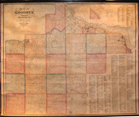 1877 Map of Goodhue County, Minnesota - High Ridge Books, Inc.