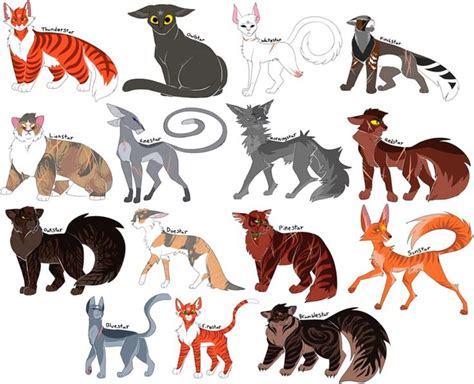 ThunderClan leaders | Warrior cats clans, Warrior cats, Warrior cat