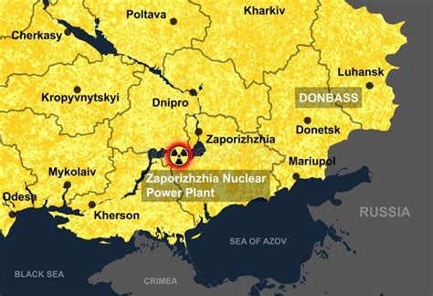 Zaporizhzhia Nuclear Power Plant in Ukraine Map Stock Illustration ...