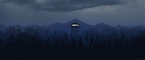 Firewatch Rainy Day Live Wallpaper - MoeWalls