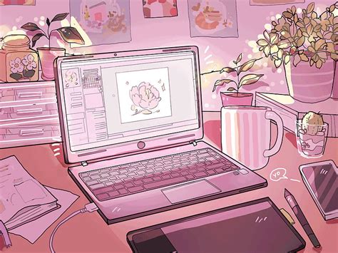 Pink Anime Aesthetic Laptop, Kawaii Aesthetic, HD wallpaper | Peakpx