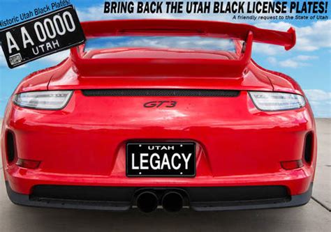 Petition Bring Back The Black Utah License Plates!