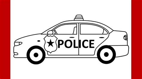 25 Easy Police Car Drawing Ideas - Draw a Police Car