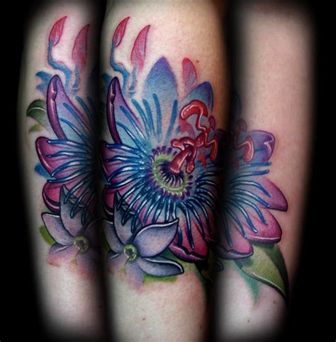 Jasmine and Passion Flower tattoo by Kelly Doty: TattooNOW