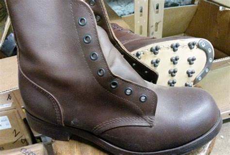 78N hob nailed leather boots, triple leather sole, brown waxy smooth leather upper. | Boots ...