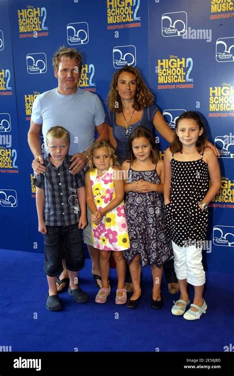 Gordon Ramsay with family at the "High School Musical 2" European Premiere at the O2 Arena ...