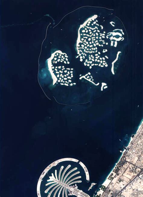 ESA - Palm Jumeirah (left) and The World islands