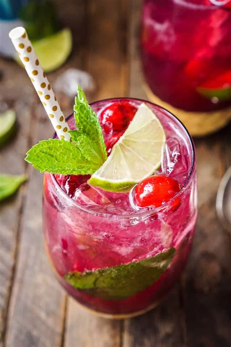 Cranberry Mojito Punch Cocktail Recipe | Sugar & Soul