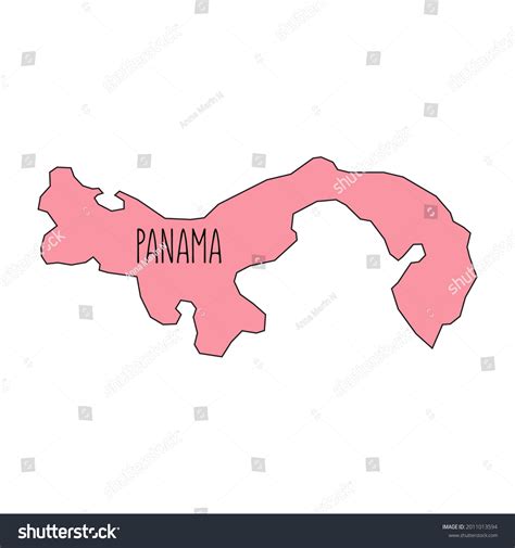 Panama Outline Map Vector Editable Stock Vector (Royalty Free ...