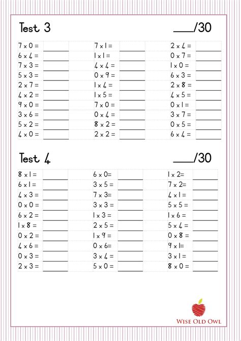 Mathematics Multiplication Speedtest book • Teacha!