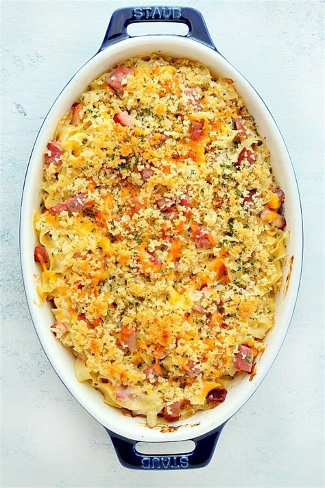 Leftover Ham Casserole - Crunchy Creamy Sweet