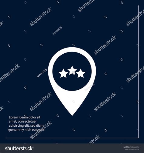 three stars map pin.three stars logo concept. - Royalty Free Stock ...