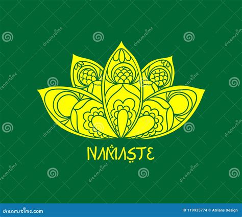 Namaste Yoga Logo Illustration Art Stock Illustration - Illustration of namaste, logo: 119935774