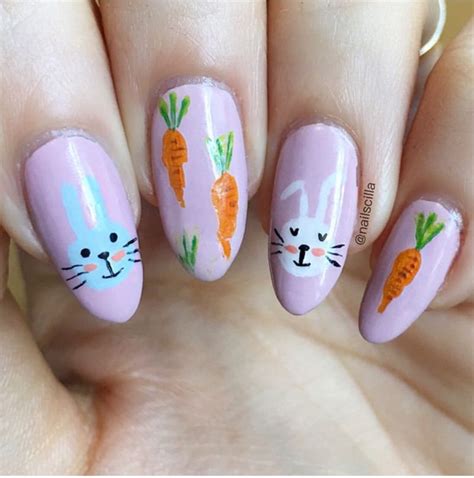 50+ Cute Bunny Nail Designs For Easter - The Glossychic