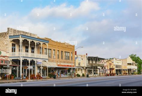 Texas, Hill Country, Fredericksburg, Downtown, Main Street, shops, restaurants Stock Photo - Alamy