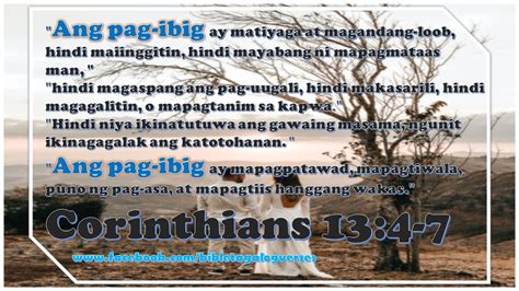 Corinthians 13:4-7 BIBLE TAGALOG VERSES | BIBLE TAGALOG VERSES