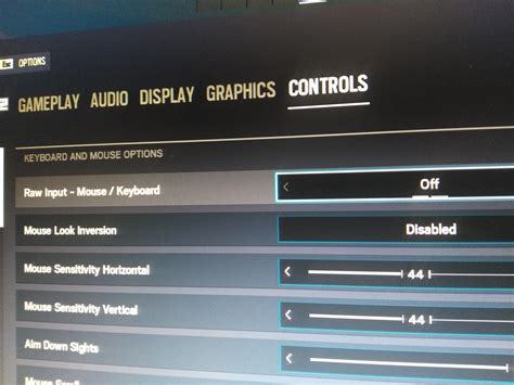 What is Raw input-Mouse/Keyboard? On or off? : r/Rainbow6