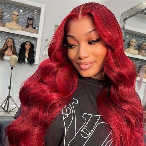 Wear Go Red Brazilian Body Wave Human Hair Wigs Pre Plucked 13x4 Full Lace Frontal Wig For Women