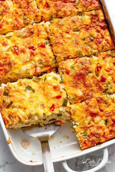 Breakfast Casserole with Bacon or Sausage - Cafe Delites