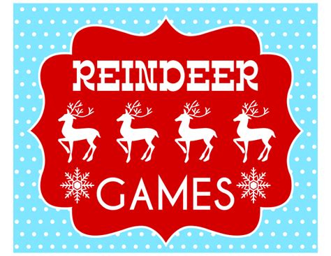 Free Reindeer Games Party Printables | Catch My Party