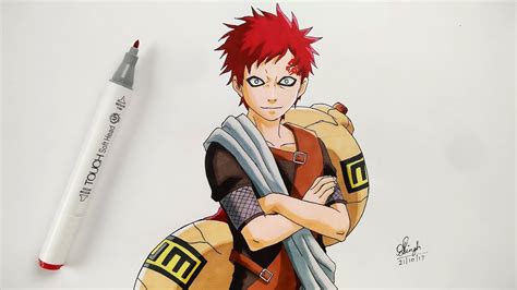 How to Draw Gaara - Step By Step (Tutorial) - Naruto - YouTube