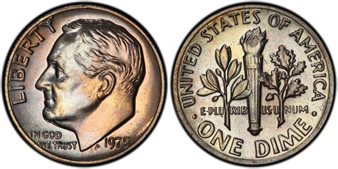 1975 Roosevelt Dime: are "D", "S", No mint mark worth money?