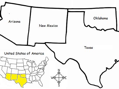 SOUTHWEST REGION OF UNITED STATES - printable handout | Teaching Resources