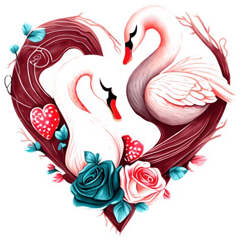 Swan Love Graphic · Creative Fabrica