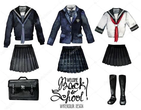 Watercolor school uniform Stock Photo by ©homunkulus28 91248562