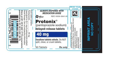 Protonix Tablets - FDA prescribing information, side effects and uses