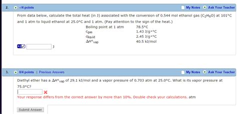 Solved 2. -14 points My Notes Ask Your Teacher From data | Chegg.com