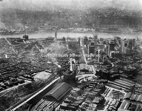 1923 Aerial View of Downtown Pittsburgh and the South Side | The Brady ...