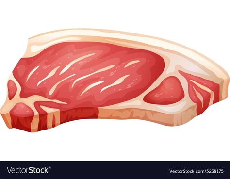 Pork chop Royalty Free Vector Image - VectorStock | Pork chops, Pork ...