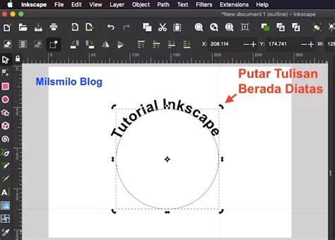 Cara Membuat Tulisan Melengkung Di Inkscape - Milsmilo Blog