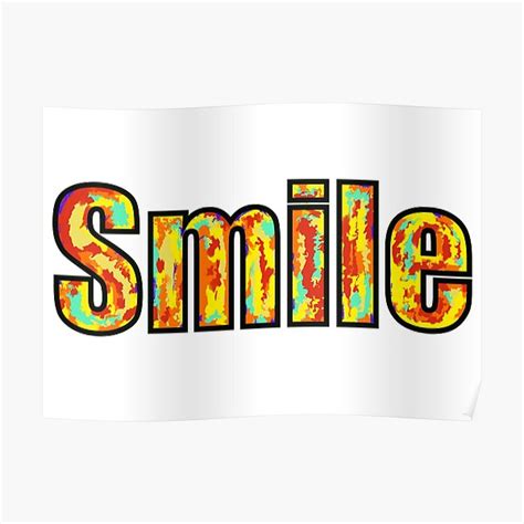 "Smile word art" Poster for Sale by Nasusenaid | Redbubble