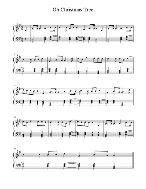 Oh Christmas Tree Sheet music for Piano (Solo) Easy | Musescore.com