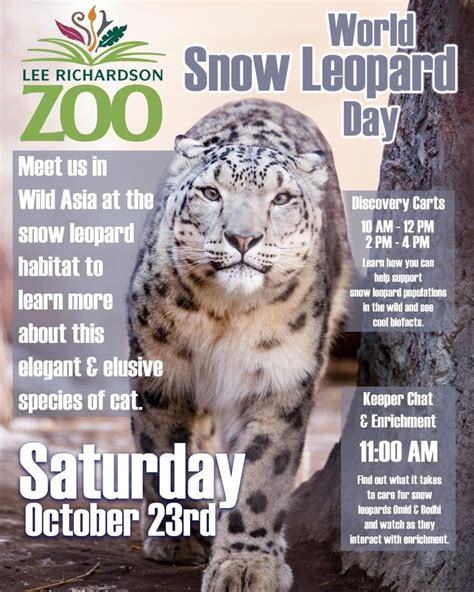 World Snow Leopard Day at Lee Richardson Zoo | Finney County Kansas | Garden City Attractions ...