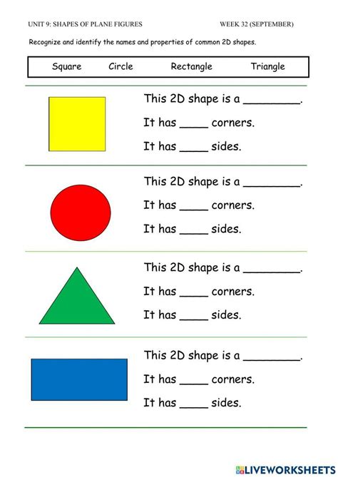 Plane Shapes Worksheet - Worksheets Library