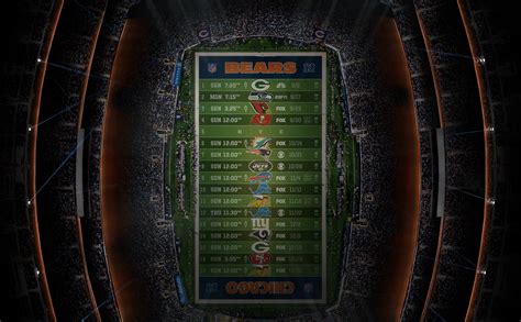 2018 Chicago Bears Stadium Schedule Wallpaper : CHIBears