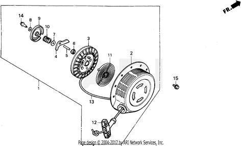 Honda EB5000X A GENERATOR, JPN, VIN# EA7-3000001 Parts Diagram for RECOIL STARTER