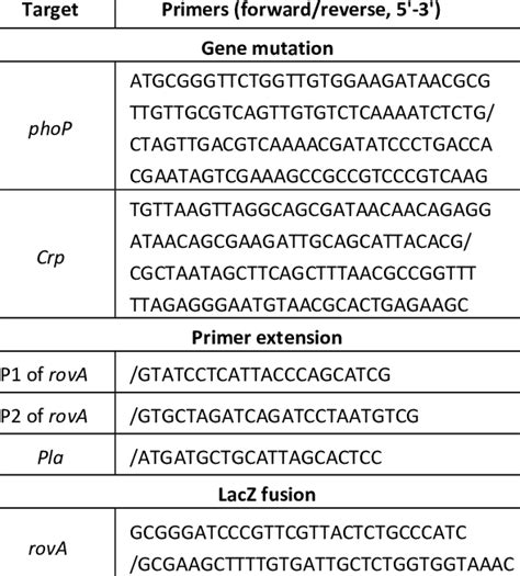 Oligonucleotide Primers Used in This Study | Download Table