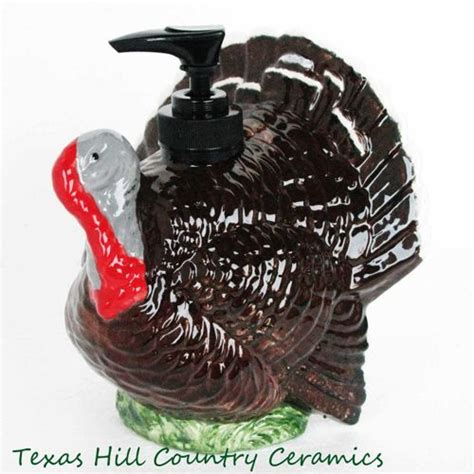 Turkey Lotion Soap Pump Dispenser Bottle Thanksgiving Holiday Decor ...