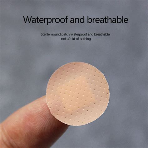 100PCs Waterproof Breathable Round Band Aid Adhesive Bandages First aid kit For Children Kids ...