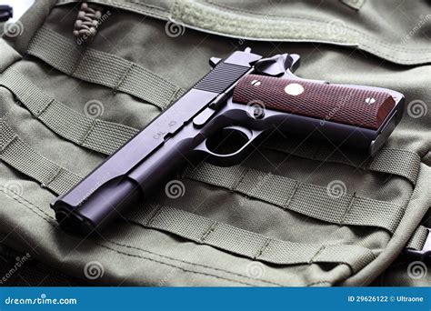 Semi-automatic .45 Caliber Pistol Stock Photo - Image of pistol, semi ...