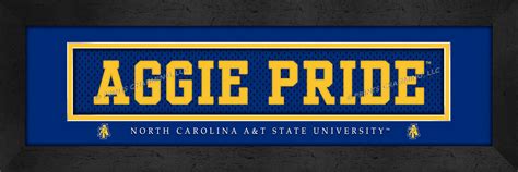 North Carolina A&T "Aggie Pride" Stitched Jersey Framed Print - Plaques ...