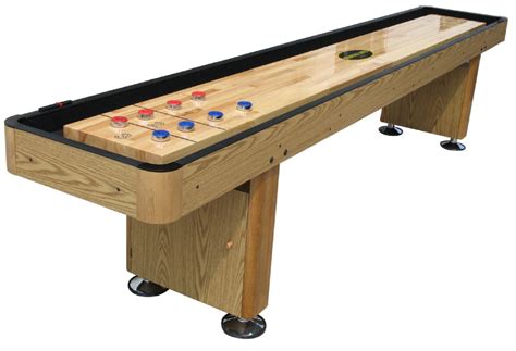 "The Standard" 12 foot Shuffleboard Table In Oak - Berner Billiards