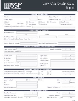 Bsp Visa Card Application Form - Fill Online, Printable, Fillable, Blank | pdfFiller