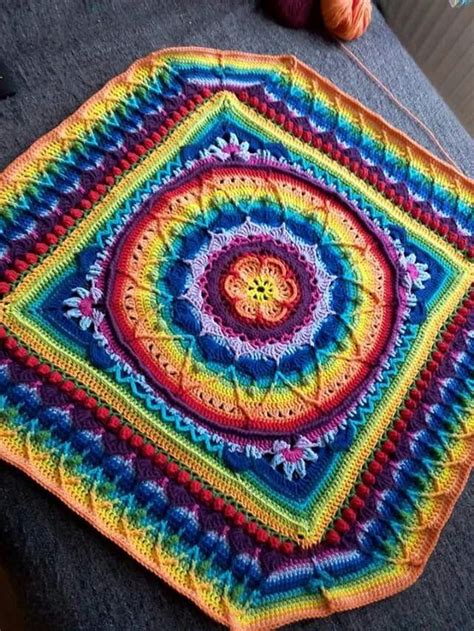 Crochet Mandala Inspiration 1A9 | Crochet mandala pattern, Crochet quilt, Crochet mandala