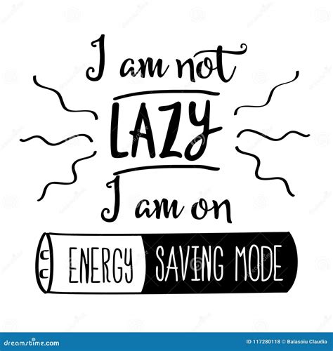 Funny Hand Drawn Quote about Lazy People Stock Illustration ...